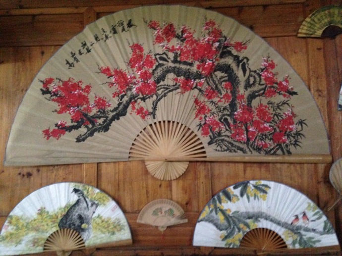 fans created by an artist at Green Lotus Peak