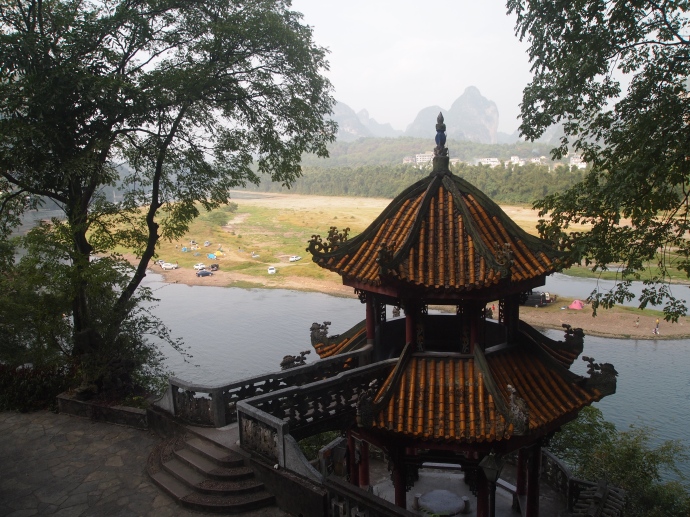 pagoda and karst background