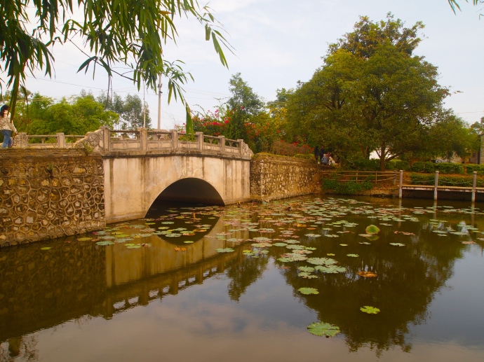 Bridge over a pond